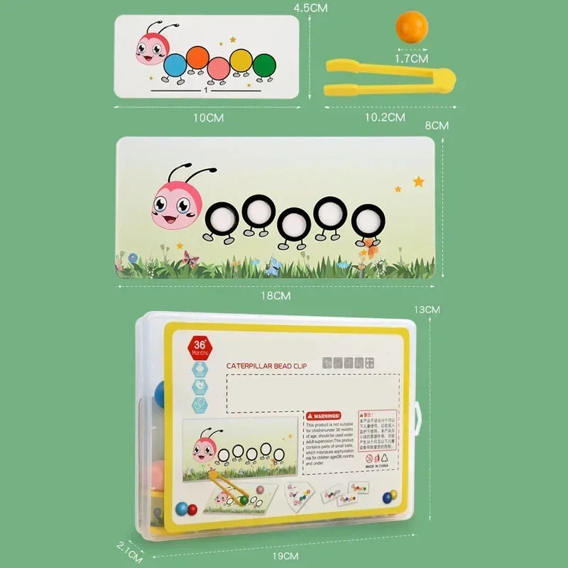 Wooden Clip Beads™ – Divertimento colorato – Giocattolo per colorare e per le abilità motorie