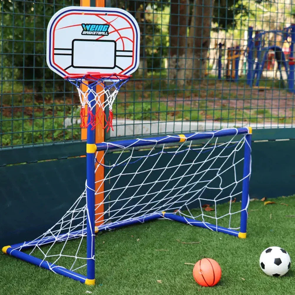Kids Ball Games - Doppio divertimento - Set di giocattoli per il calcio e il basket