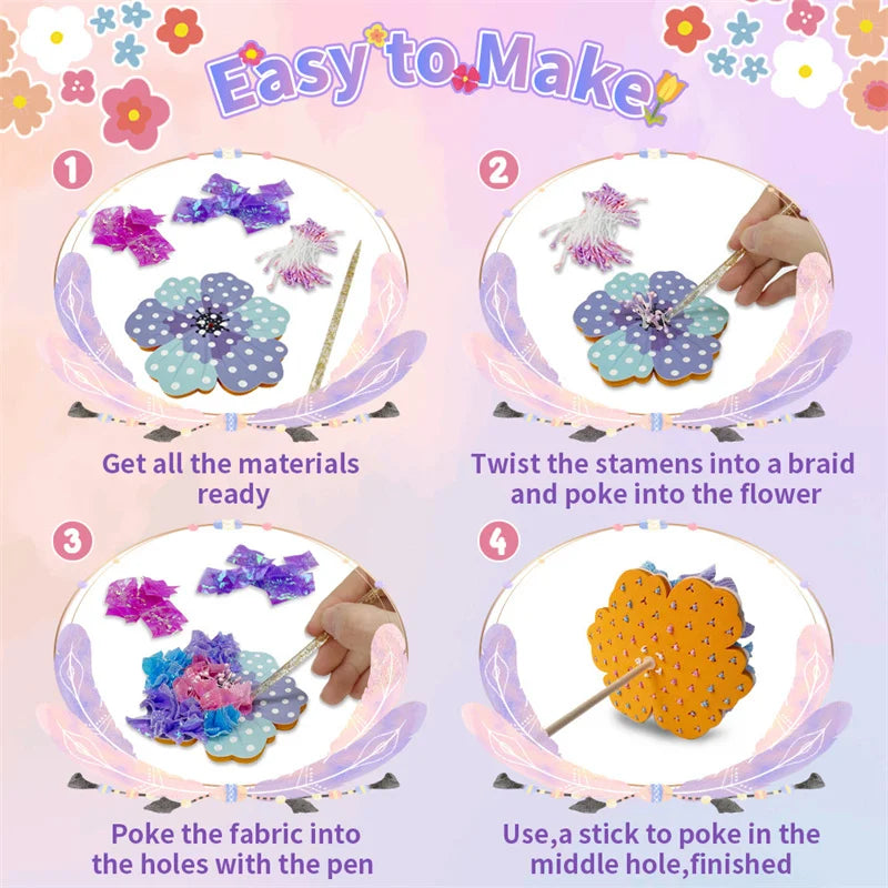 DIY Flower Poke Art – Creativo e istruttivo – Kit per creare composizioni floreali