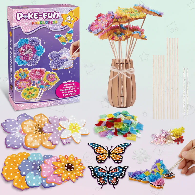 DIY Flower Poke Art – Creativo e istruttivo – Kit per creare composizioni floreali