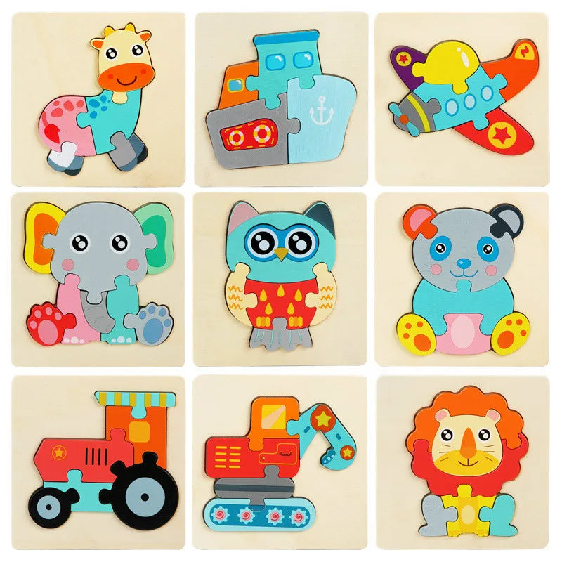3D Wooden Puzzle™ - Avventura con forme e colori - Puzzle in legno