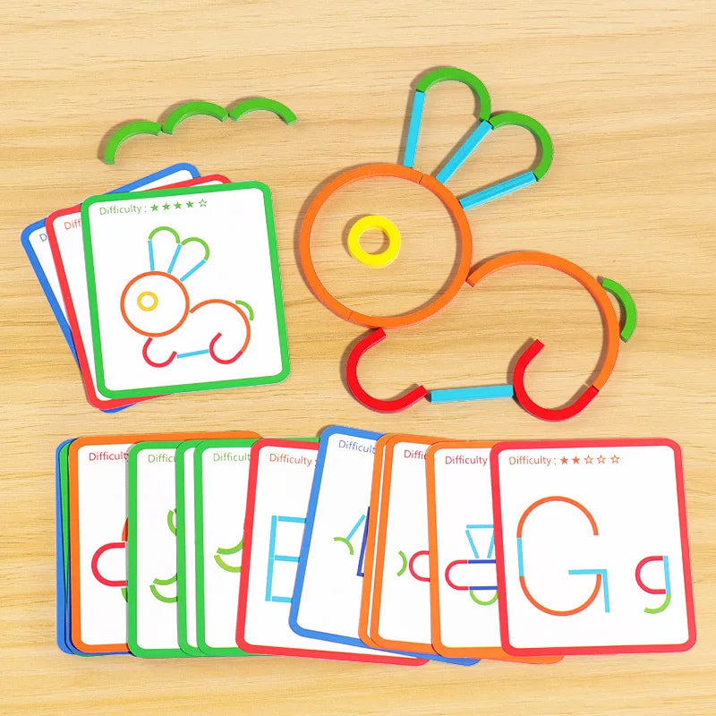Sticks & Rings – Sottile e creativa – Puzzle di Houten Vormen