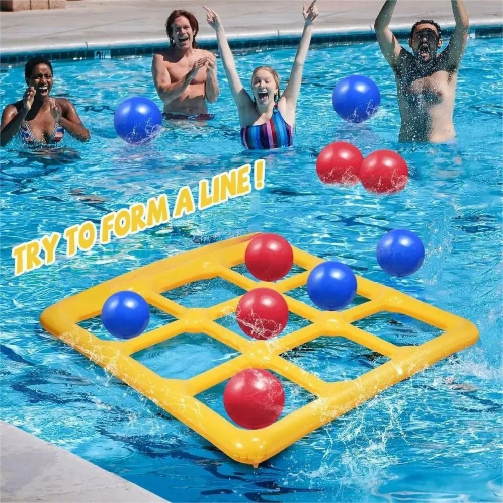 Pool Tic Tac Toe – Colorato e divertente - Set da gioco per piscina quattro in fila