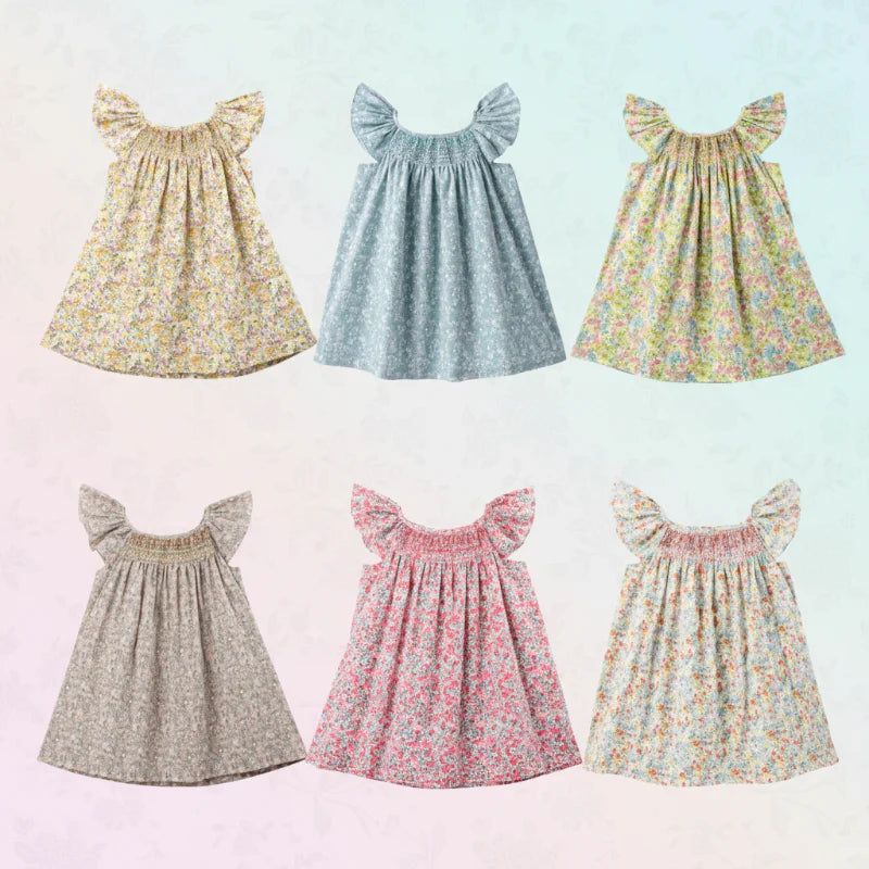 Floral Dress – Leggera e ariosa – Abito da bambina con maniche svolazzanti