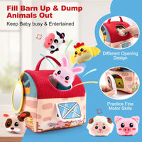 Thumbnail for BabyBarn – Morbido e in pelle – Casetta della fattoria con animali di peluche
