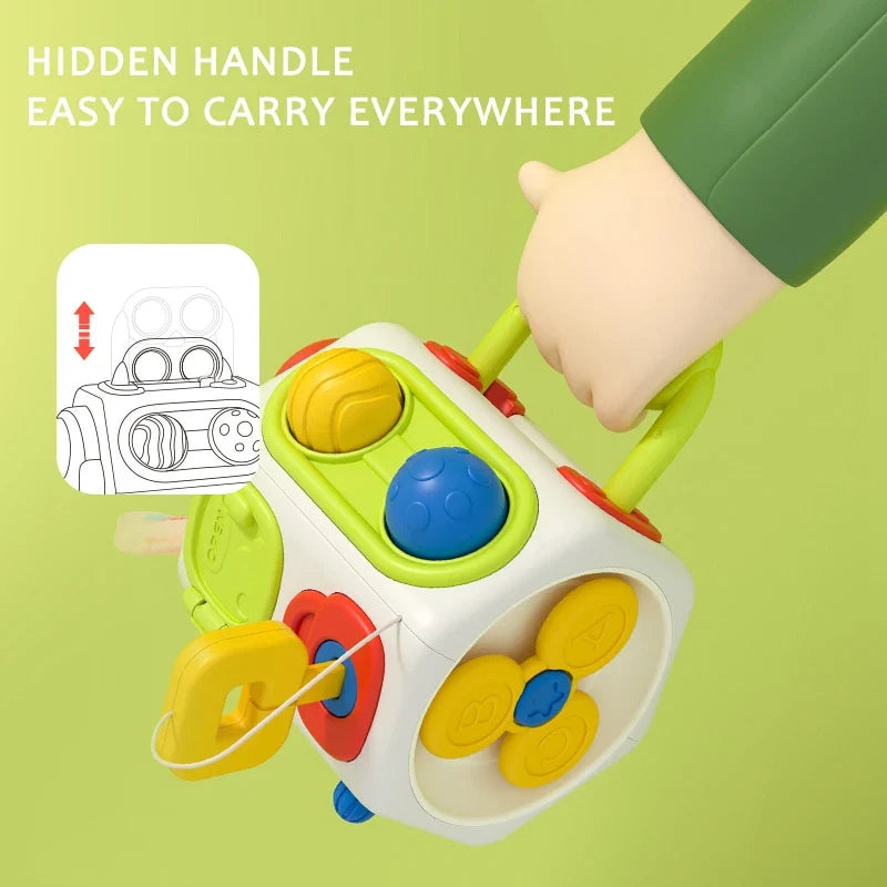 BusyCube – Intelligente e divertente – Cubo Montessori Fidget 10 in 1