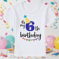 Thumbnail for Birthday Graphic Tee – Carina e leggera – Maglietta per bambini per il compleanno