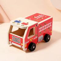 Thumbnail for BuildRescue – Educativo e creativo – Camion dei pompieri in legno