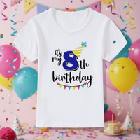 Thumbnail for Birthday Graphic Tee – Carina e leggera – Maglietta per bambini per il compleanno