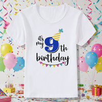 Thumbnail for Birthday Graphic Tee – Carina e leggera – Maglietta per bambini per il compleanno