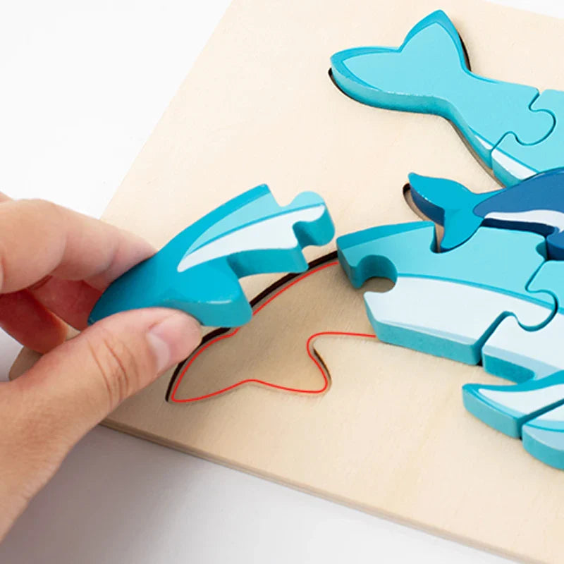 Animal Puzzle™ – Scoprire e imparare – Puzzle di legno a cartoni animati