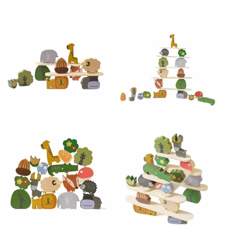 Animal Stackers™ - Impilamento sottile - Animali in legno Giocattoli impilabili