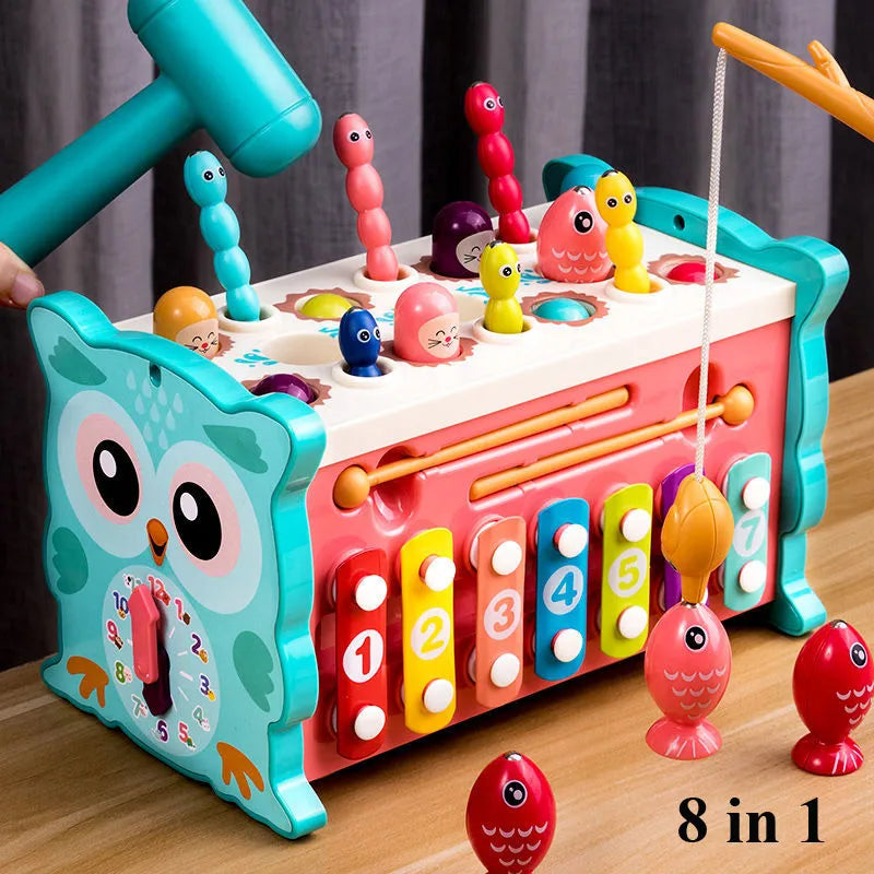 Montessori Hammering Toy – Motricità e apprendimento – Set di gioco 8 in 1