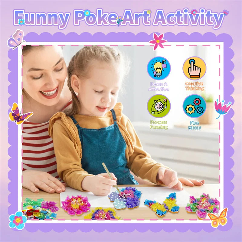DIY Flower Poke Art – Creativo e istruttivo – Kit per creare composizioni floreali