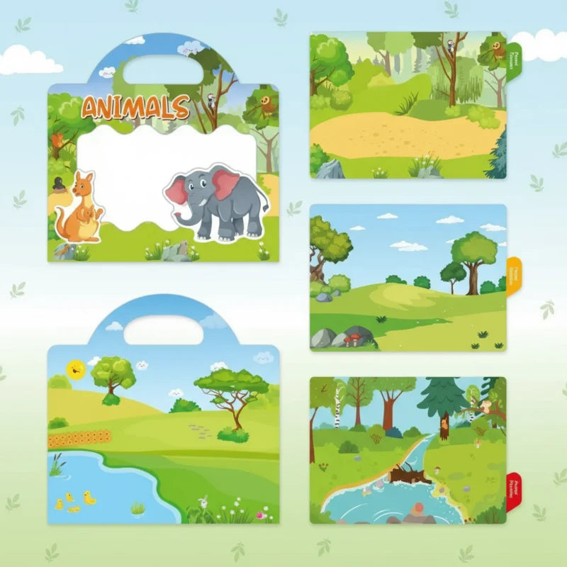 StickerFun – Colorato e istruttivo - Libro di adesivi riutilizzabile