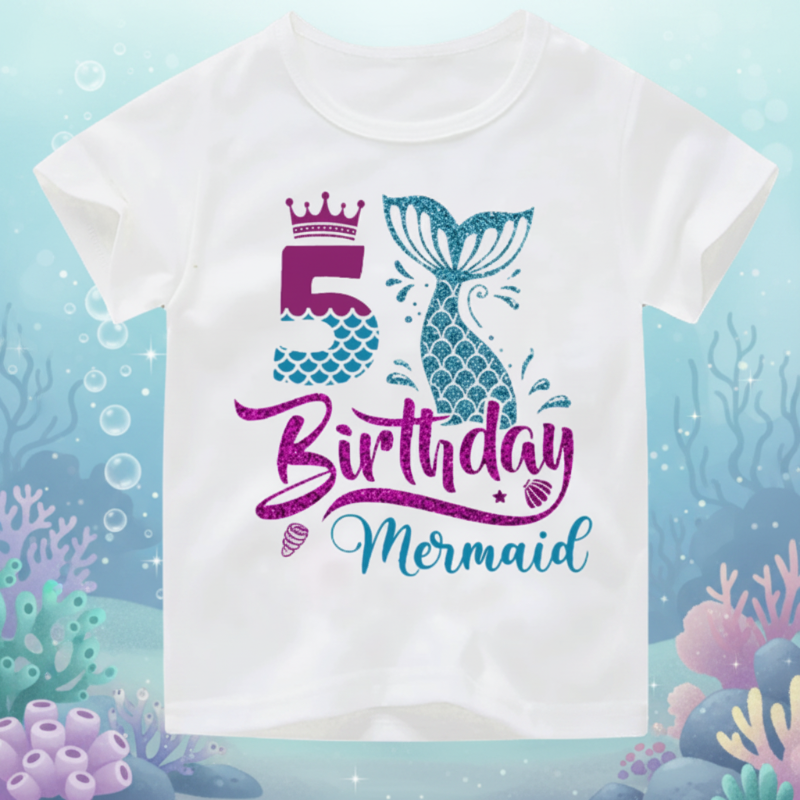 Birthday Graphic Tee – Carina e leggera – Maglietta per bambini per il compleanno