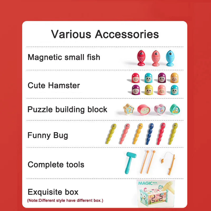 Montessori Hammering Toy – Motricità e apprendimento – Set di gioco 8 in 1