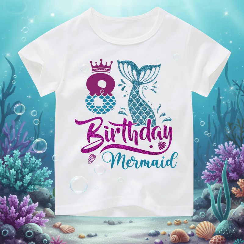Birthday Graphic Tee – Carina e leggera – Maglietta per bambini per il compleanno