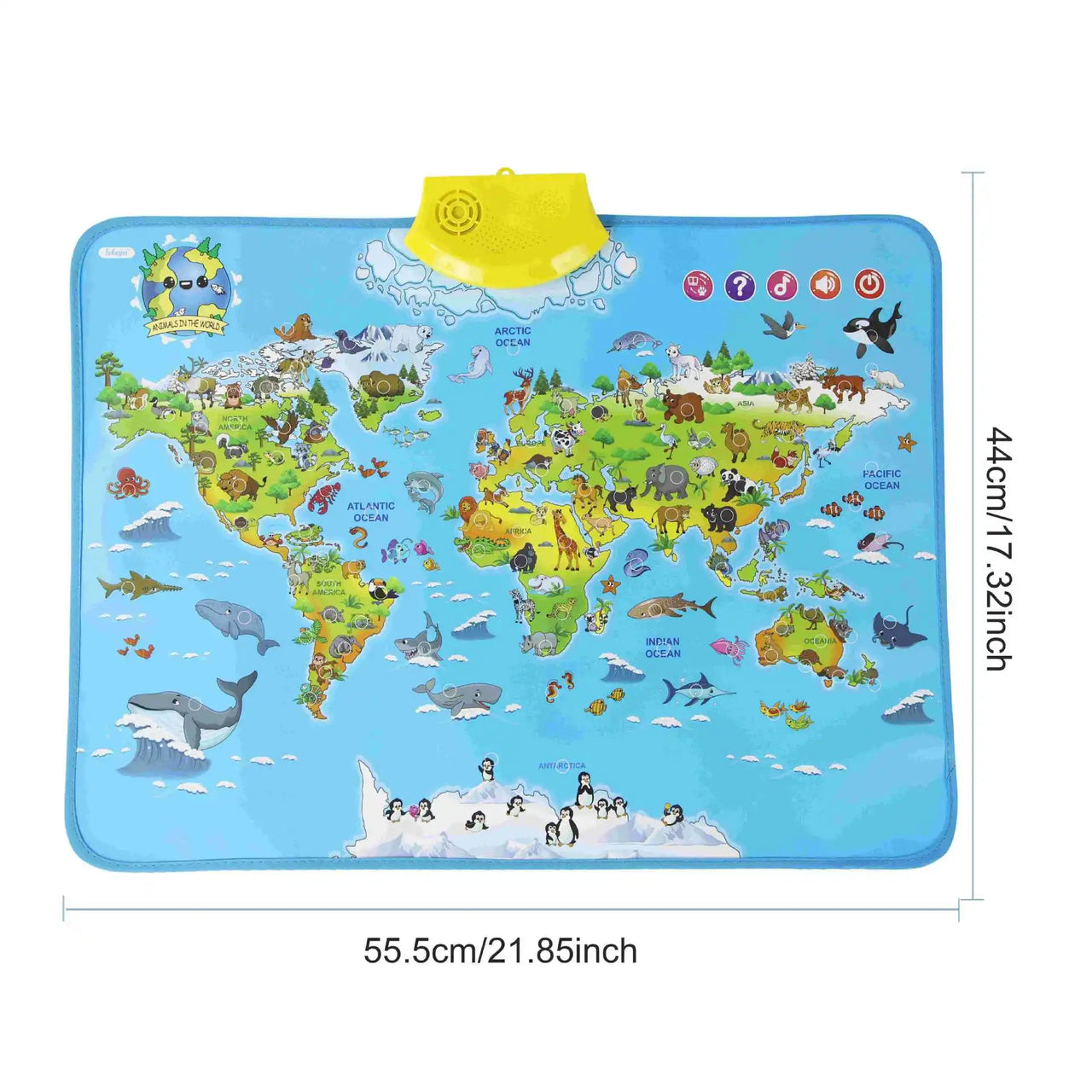 LittleExplorers – Imparare e giocare – Mappa mondiale degli animali