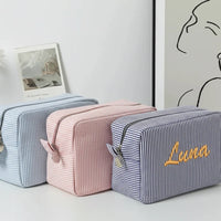 Thumbnail for Striped Name Pouch – Personalizzata ed elegante – Trousse