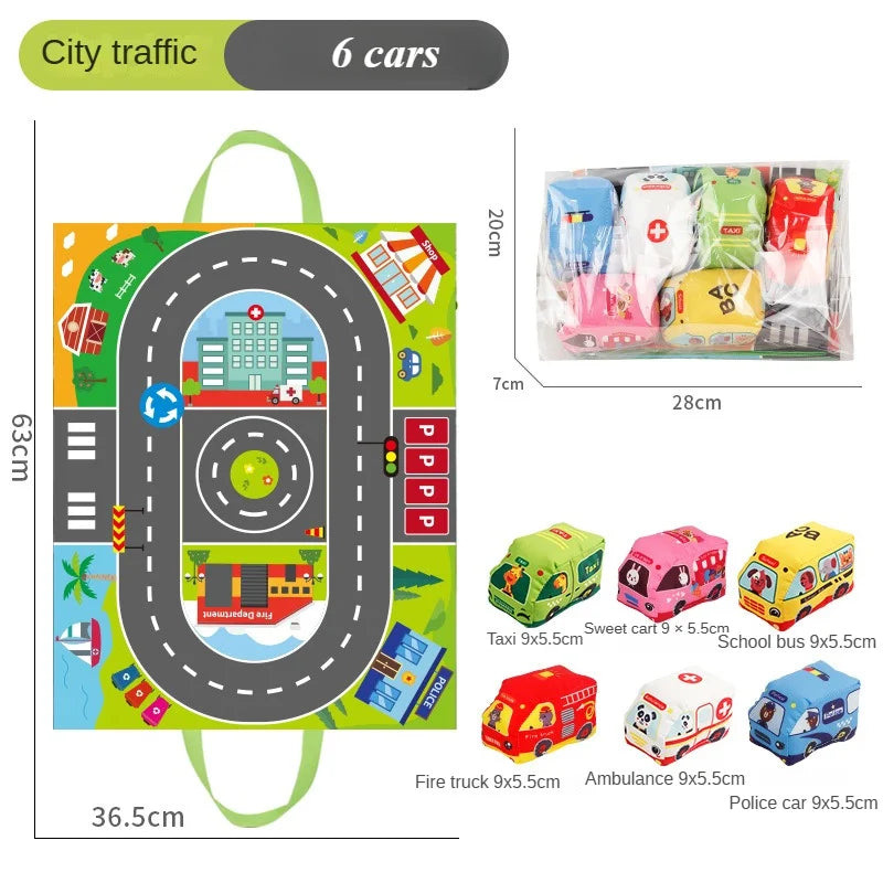Car Playmat™ - Avventure a colori - Tappeto da gioco per auto