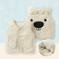 Thumbnail for Baby Bear Fleece Vest – Caldo e morbido – Gilet da bambino con orsacchiotto