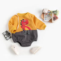 Thumbnail for Mini Fashion – Tutina in morbido pile con stampa Dino