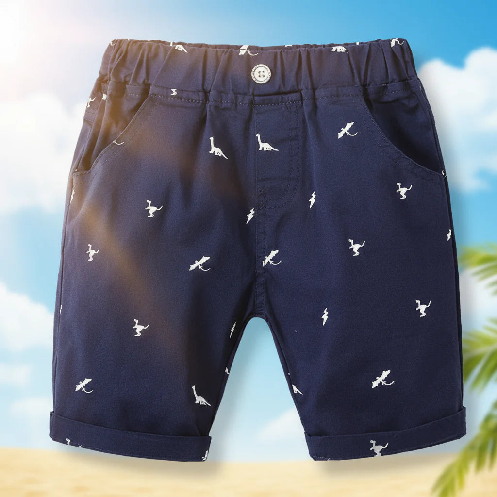 CoolKiddo – Freschi e comodi – Pantaloncini con disegno Dino