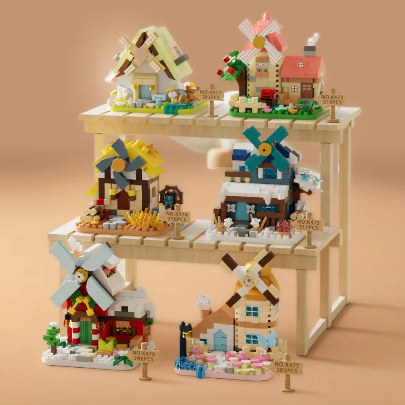 DIY Windmill Building Blocks – Creativo e stimolante – Set di mattoncini