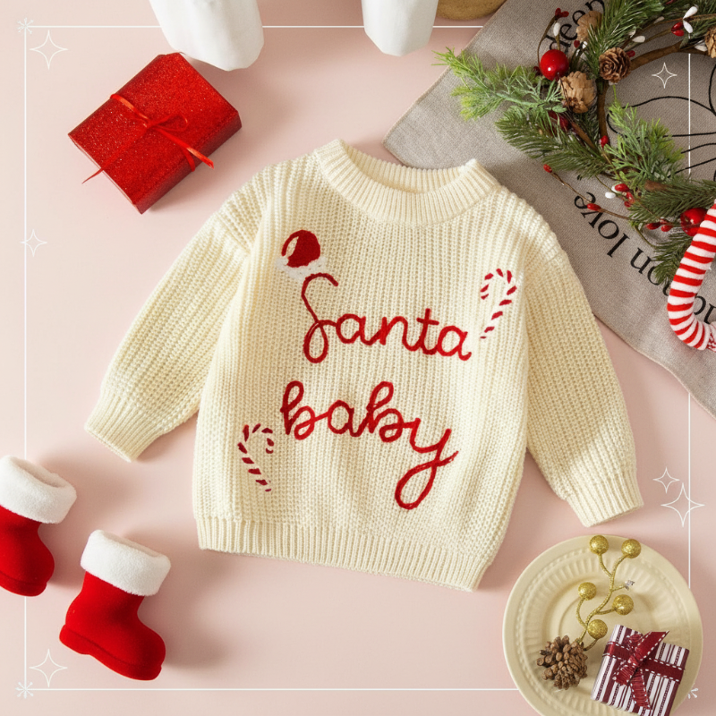JoyKnit – Accogliente e caldo - Maglione natalizio con scritta