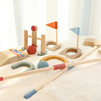 Thumbnail for Mini Golfers – Inizio del divertimento all'aperto – Set di giocattoli da golf in legno