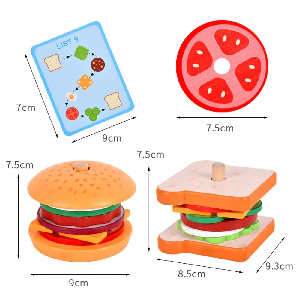 Woods™ - Impilamento gustoso - Panino giocattolo da comporre