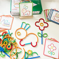 Thumbnail for Sticks & Rings – Sottile e creativa – Puzzle di Houten Vormen