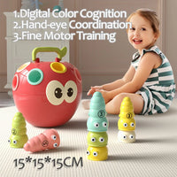 Thumbnail for Tiny Sorter™ – Impilamento intelligente – Mela con bruchi giocattolo