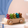 Pop & Roll – Abilità motorie e fantasia – Set di auto per bambole in legno
