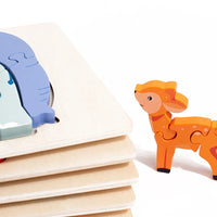 Thumbnail for Animal Puzzle™ – Scoprire e imparare – Puzzle di legno a cartoni animati