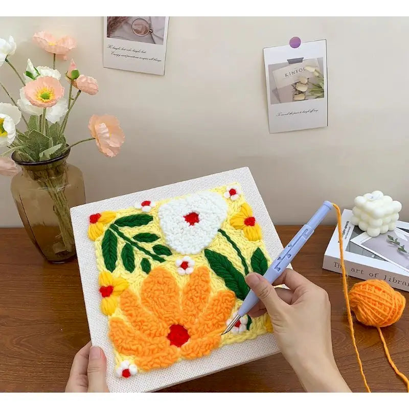 ThreadArt – Fatto a mano e colorato – Set da ricamo con animali