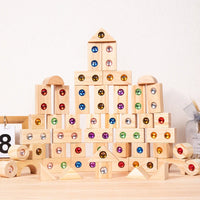 Thumbnail for Rainbow Gem Stacking Blocks – Creativo e didattico – Set di blocchi da impilare in legno