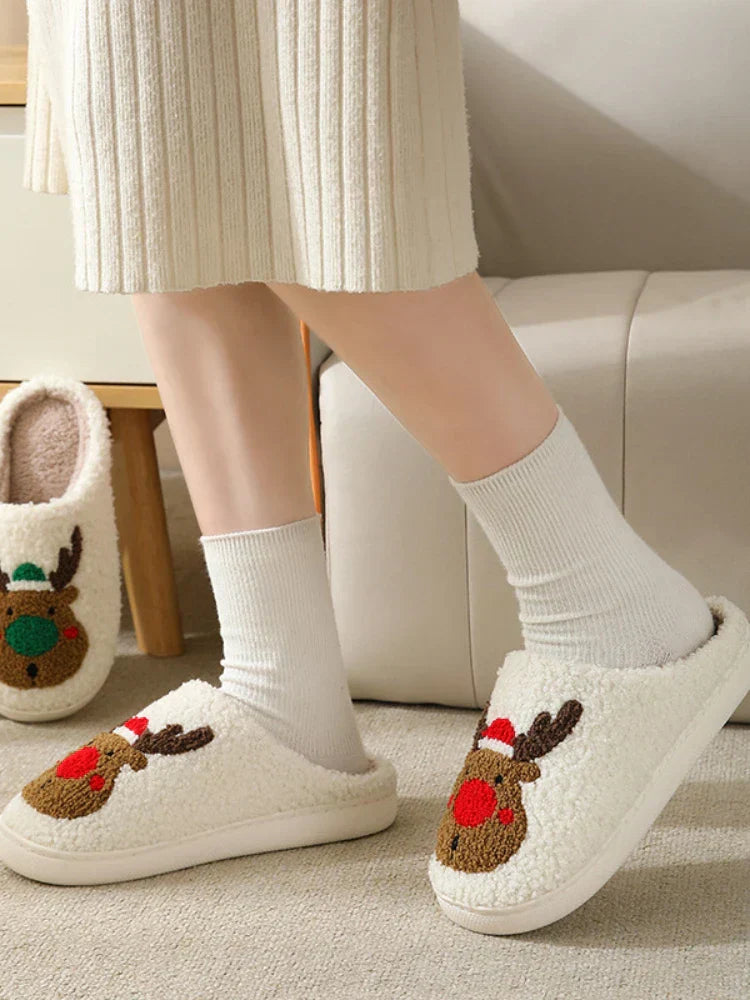 Northern Lights Kids - Caldo e festoso - Pantofole natalizie in peluche a fantasia