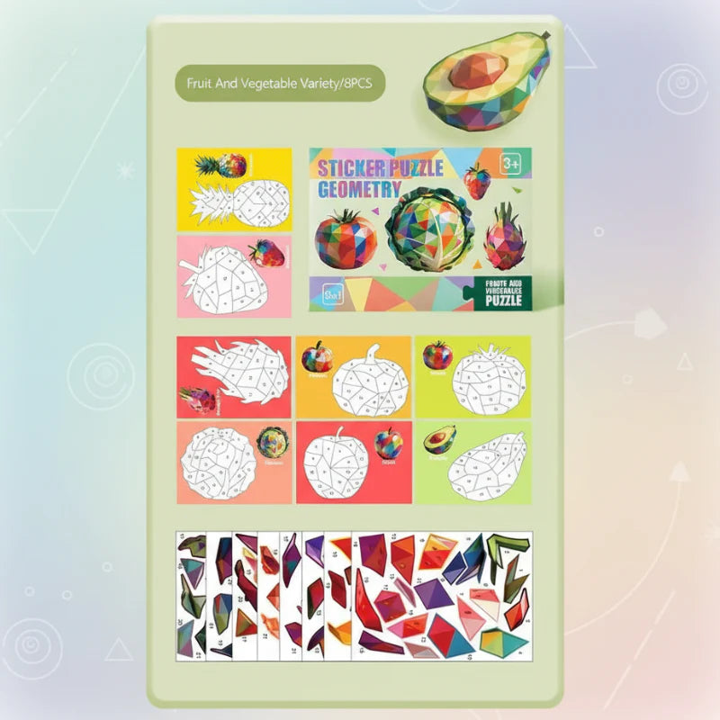 3D Sticker Puzzle – Creativo e istruttivo – Puzzle geometrico 3D