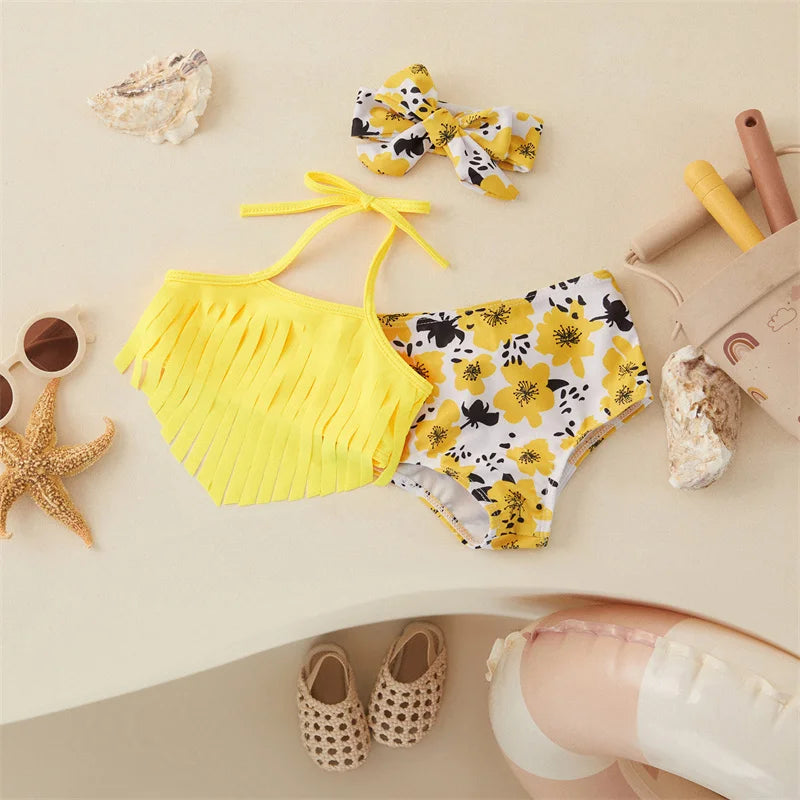 Mini Fashion™ - Bikini per bambina con fascia per capelli