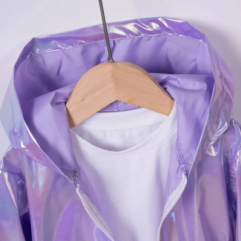 LumiBreeze – Lucido e leggero – Impermeabile con cappuccio per bambini