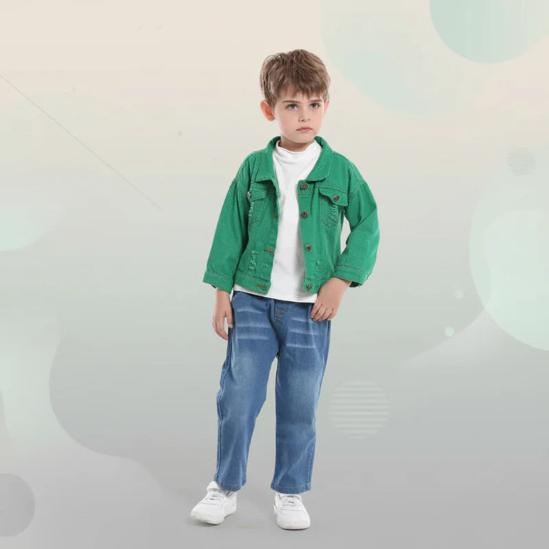 Candy Color Giacca di jeans – Giacca in denim leggera per bambini