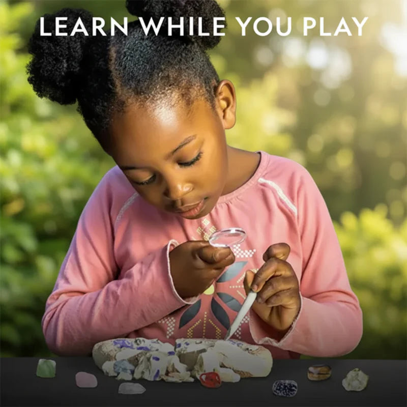 Gemstone Dig Kit – Da scoprire e istruttivo – Set per il recupero di cristalli