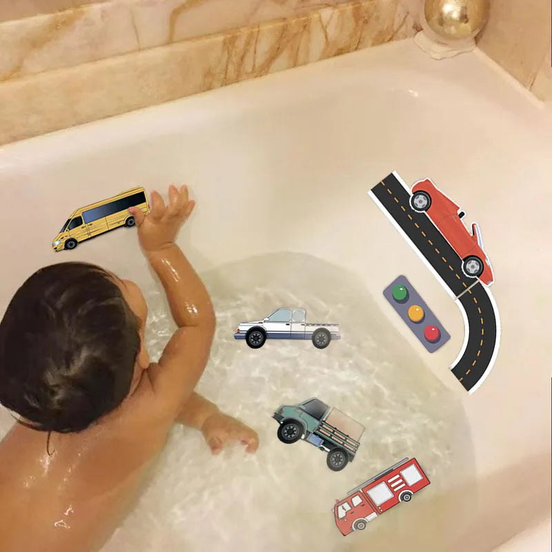 Bath Cars™ - Divertimento assicurato in bagno - Set di giocattoli da bagno in schiuma