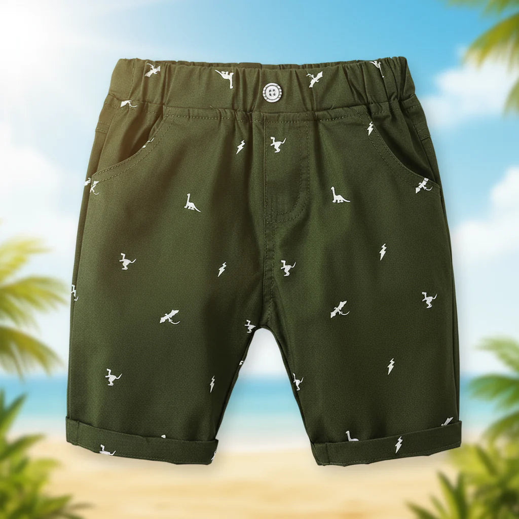 CoolKiddo – Freschi e comodi – Pantaloncini con disegno Dino