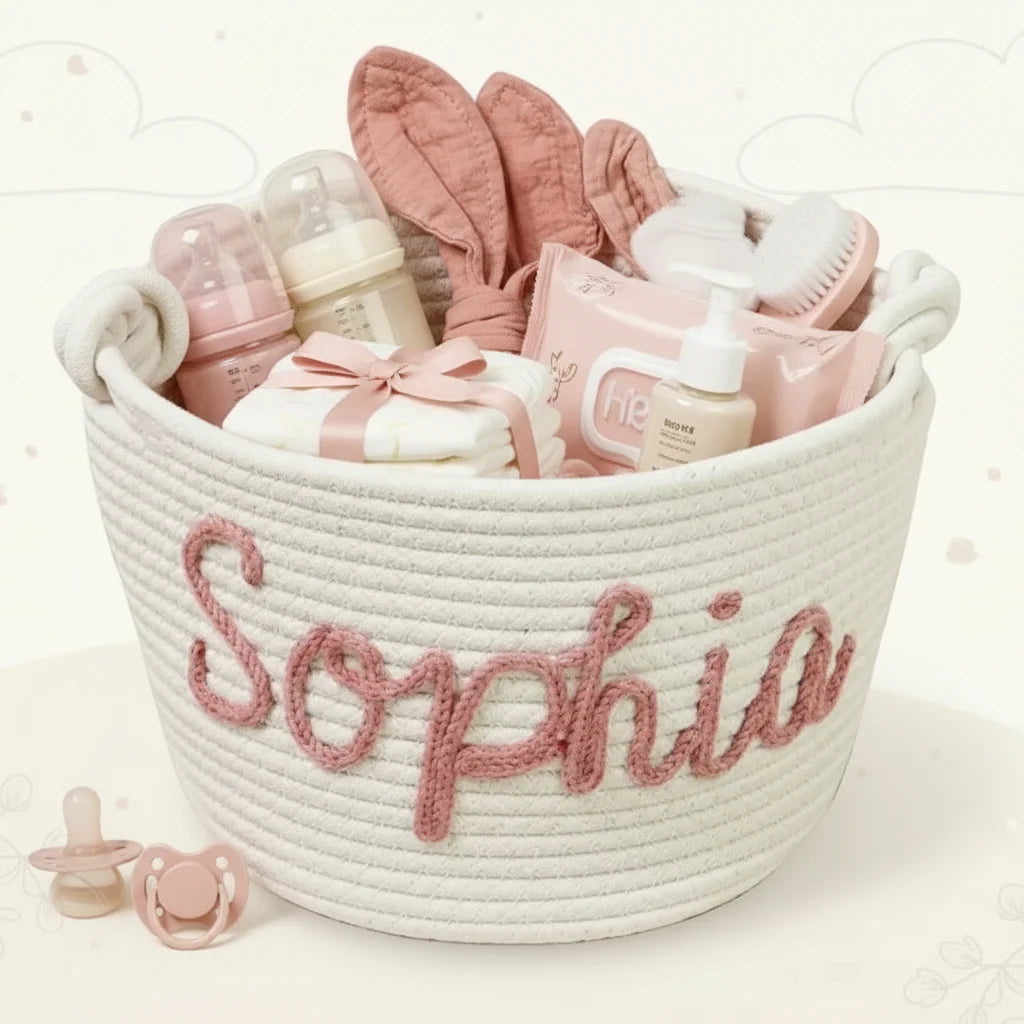 CuddleBasket – Carino e personale – Cestino per pannolini personalizzato