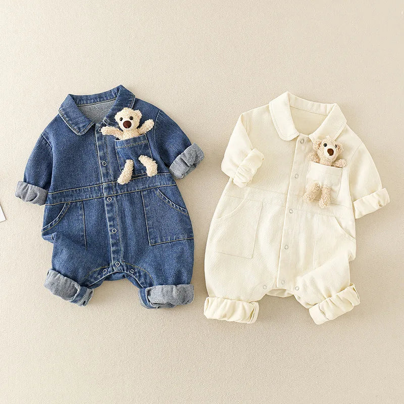 Mini Fashion™ - Confortevole ed elegante - Tuta in denim per bambini