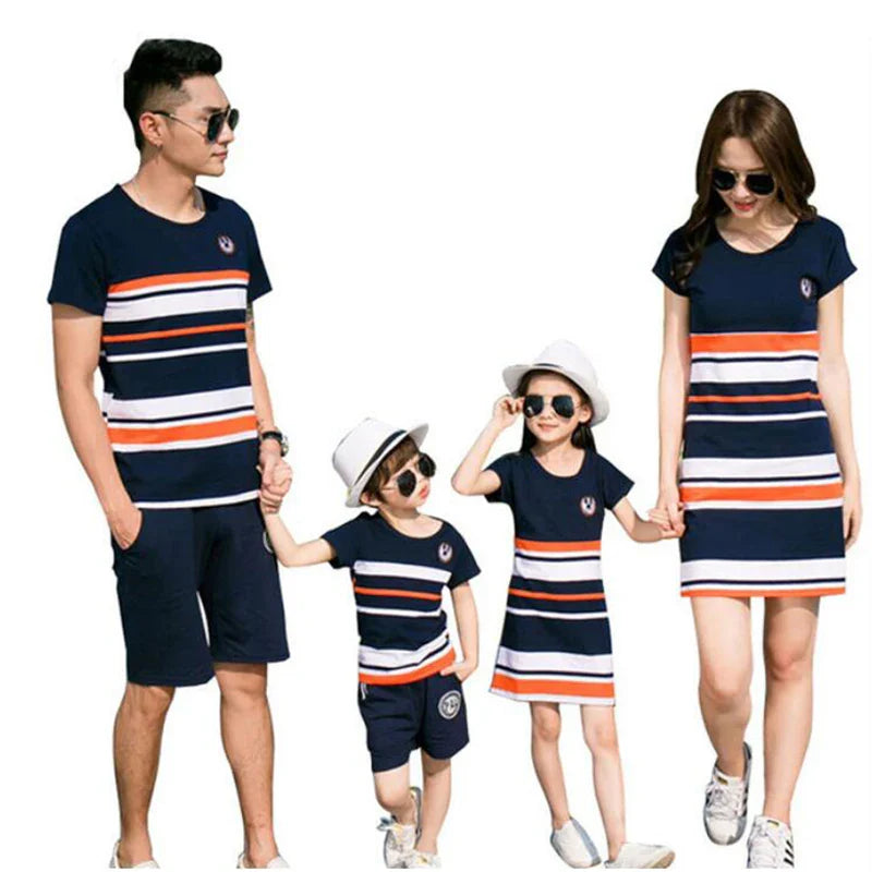 Mini Fashion™ - Colorati e coordinati - Set a righe per tutta la famiglia