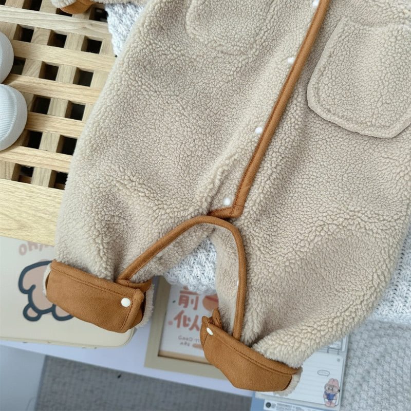 CozyNest – Accogliente e alla moda – Tutina invernale pesante con cappuccio